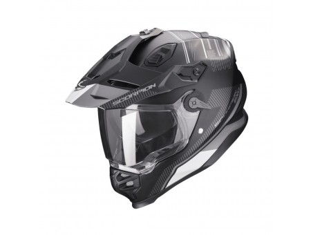 Casca enduro/adventure SCORPION ADF-9000 AIR DESERT - Negru mat/Argintiu