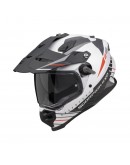 Casca enduro/adventure SCORPION ADF-9000 AIR FEAT - Alb mat/Negru/Rosu