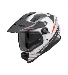 Casca enduro/adventure SCORPION ADF-9000 AIR FEAT - Alb mat/Negru/Rosu