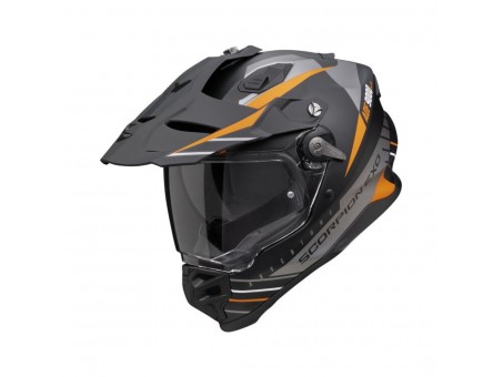 Casca enduro/adventure SCORPION ADF-9000 AIR FEAT - Negru mat/Portocaliu