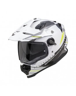 Casca enduro/adventure SCORPION ADF-9000 AIR FEAT - Negru/Alb/Galben Fluo