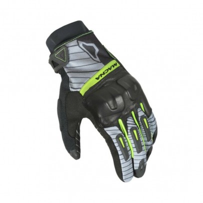 Manusi moto impermeabile MACNA ATTILA RTX - Negru/Galben fluo