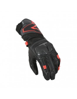 Manusi Moto Sport din Piele Perforate MACNA THANDOR - Negru/Rosu