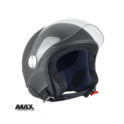 Casca open face (demi-jet) Max Helmets model DJ06 LS Vision (V2B) - Negru mat (00S) – 100% MADE IN ITALY