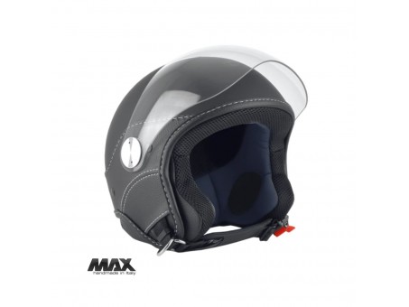 Casca open face (demi-jet) Max Helmets model DJ06 LS Vision (V2B) - Negru mat (00S) – 100% MADE IN ITALY