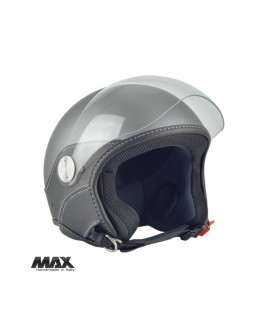 Casca open face (demi-jet) Max Helmets model DJ06 LS Vision (V2B) - Gri mat (GTS) – 100% MADE IN ITALY