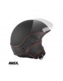 Casca open face (demi-jet) Max Helmets model DJ06 LS Vision Carbon - Negru mat/portocaliu (NOAR) – 100% MADE IN ITALY