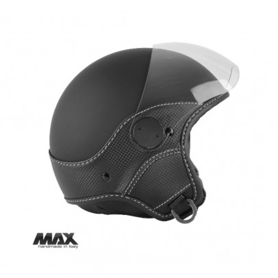 Casca open face (demi-jet) Max Helmets model DJ06 LS Vision Carbon - Megru mat/gri (NOFG) – 100% MADE IN ITALY