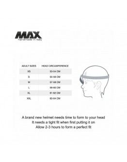 Casca open face (demi-jet) Max Helmets model DJ06 LS 7.9 (FLS) - Crem lucios (00X) – 100% MADE IN ITALY