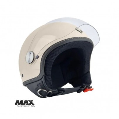 Casca open face (demi-jet) Max Helmets model DJ06 LS 7.9 (FLS) - Crem lucios (00X) – 100% MADE IN ITALY