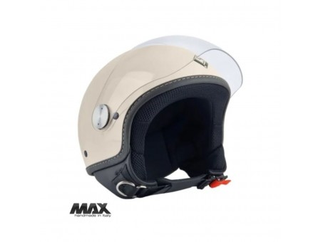 Casca open face (demi-jet) Max Helmets model DJ06 LS 7.9 (FLS) - Crem lucios (00X) – 100% MADE IN ITALY