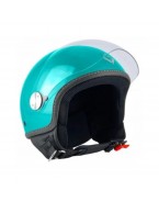 Casca open face (demi-jet) Max Helmets model DJ06 LS 7.9 (FLS) - Verde Portovenere lucios (03V) – 100% MADE IN ITALY