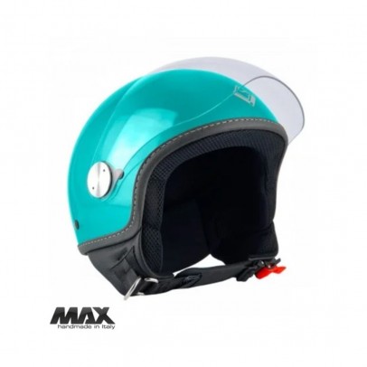 Casca open face (demi-jet) Max Helmets model DJ06 LS 7.9 (FLS) - Verde Portovenere lucios (03V) – 100% MADE IN ITALY