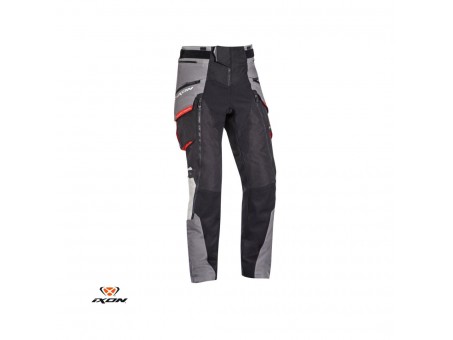 Pantaloni moto barbati Touring Ixon All season Ragnar MS - Negru/gri/rosu