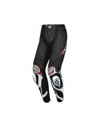 Pantaloni moto barbati piele Racing Ixon vara model Vortex 3 MS - Negru/Alb