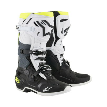 Cizme cross-enduro Alpinestars TECH 10 BOOT  - Negru/Alb/Galben Fluo