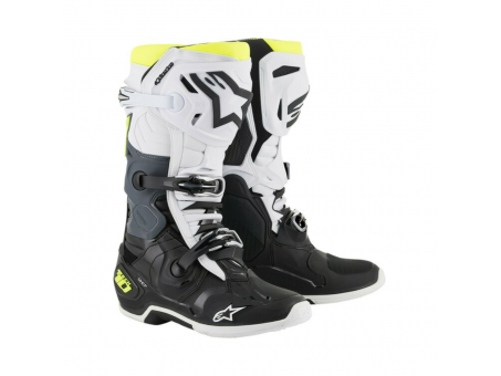 Cizme cross-enduro Alpinestars TECH 10 BOOT  - Negru/Alb/Galben Fluo