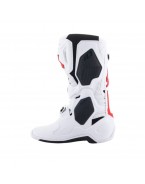 Cizme cross-enduro Alpinestars TECH 10 SUPERVENTED BOOT - Alb/Rosu fluo