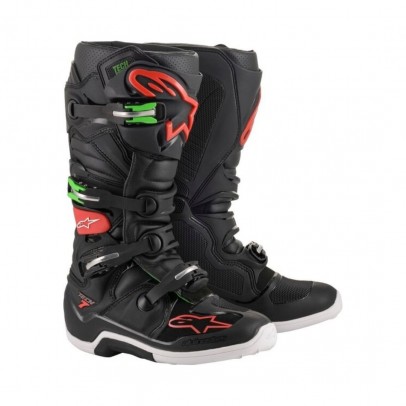 Cizme cross-enduro ALPINESTARS TECH 7 BOOT - Negru/Rosu/Verde