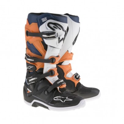 Cizme cross-enduro ALPINESTARS TECH 7 BOOT - Negru/Portocaliu