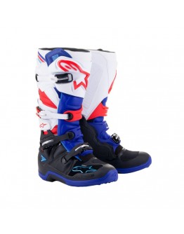 Cizme cross-enduro ALPINESTARS TECH 7 BOOT - Negru/Albastru inchis/Rosu/Alb