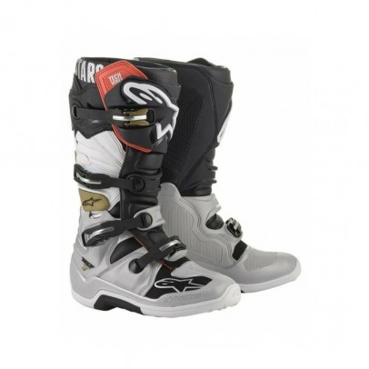 Cizme cross-enduro ALPINESTARS TECH 7 BOOT - Alb/Negru/Argintiu