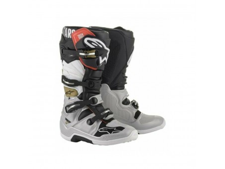 Cizme cross-enduro ALPINESTARS TECH 7 BOOT - Alb/Negru/Argintiu