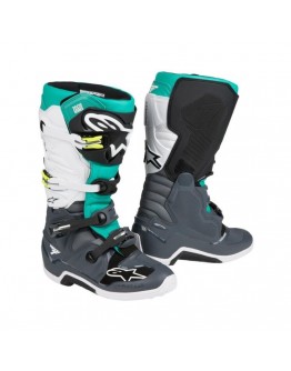 Cizme cross-enduro ALPINESTARS TECH 7 BOOT - Negru/Alb/Turcoaz