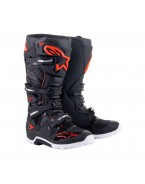 Cizme cross-enduro Alpinestars TECH 7 ENDURO  - Negru/Rosu fluo