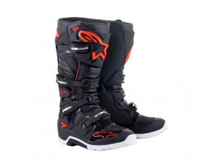 Cizme cross-enduro Alpinestars TECH 7 ENDURO  - Negru/Rosu fluo