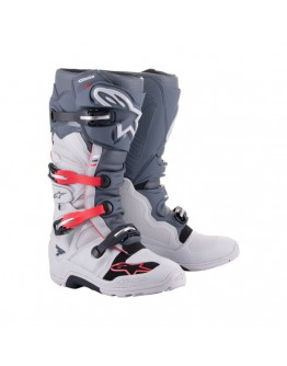 Cizme cross-enduro Alpinestars TECH 7 ENDURO  - Gri deschis/Gri inchis/Rosu