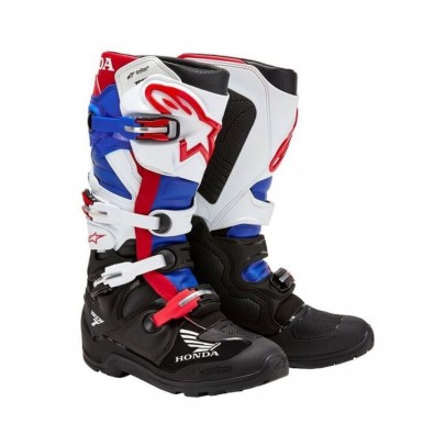 Cizme cross-enduro Alpinestars HONDA TECH 7 ENDURO DRYSTAR -Negru/Alb/Albastru/Rosu