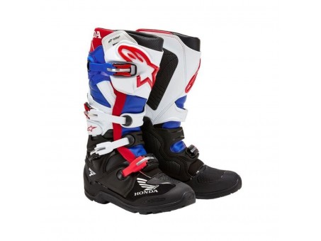 Cizme cross-enduro Alpinestars HONDA TECH 7 ENDURO DRYSTAR -Negru/Alb/Albastru/Rosu