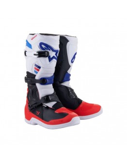 Cizme cross-enduro ALPINESTARS TECH 3 BOOT - Alb/Rosu/Albastru