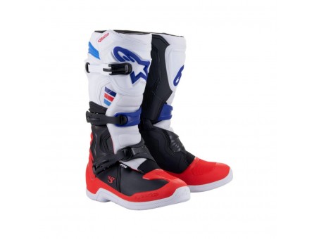 Cizme cross-enduro ALPINESTARS TECH 3 BOOT - Alb/Rosu/Albastru