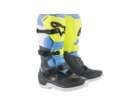 Cizme cross-enduro ALPINESTARS TECH 3 BOOT - Negru/Alb/Albastru/Galben