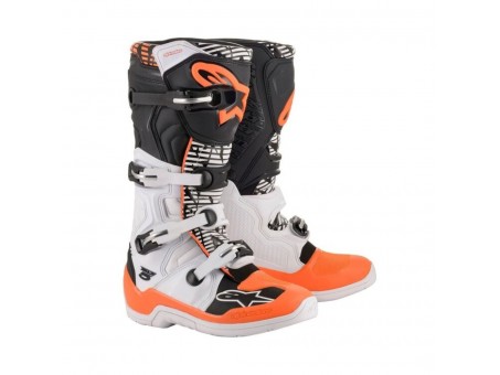 Cizme cross-enduro ALPINESTARS TECH 5 BOOT -Negru/Alb/Portocaliu