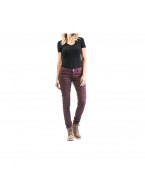 Blugi (jeans) moto femei Ixon model Vicky - Burgundy (visiniu) (Cordura® Denim)