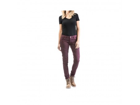 Blugi (jeans) moto femei Ixon model Vicky - Burgundy (visiniu) (Cordura® Denim)