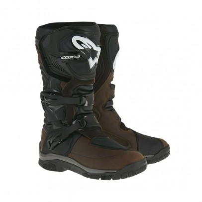 Cizme touring Alpinestars COROZAL Adventure Drystar Oiled Leather - Maro/Negru