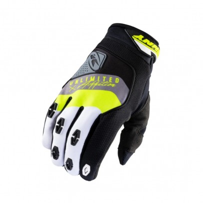 Manusi Kenny Racing Cross/Enduro Safety Black/Grey/Yellow- Negru/Gri/Galben fluo