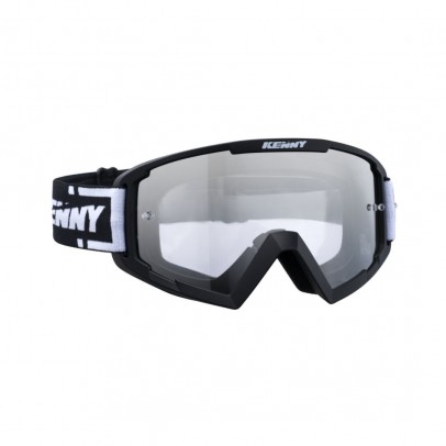 Ochelari off road KENNY RACING GOGGLES TRACK BLACK clear lens - Negru/Alb