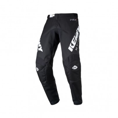 Pantaloni Copii Kenny Racing Cross/Enduro Track Focus Kid/Junior Raw - Negru/Alb