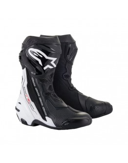 Cizme moto race Alpinestars Supertech R - Negru/Alb