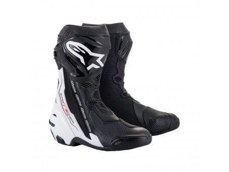 Cizme moto race Alpinestars Supertech R - Negru/Alb