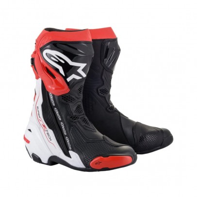 Cizme moto race Alpinestars Supertech R - Negru/Alb/Rosu