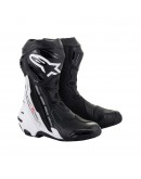 Cizme moto race Alpinestars Supertech R Vented - Negru/Alb