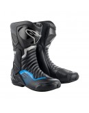 Cizme sport/touring ALPINESTARS SMX-6 V2 GUN METAL - Negru/Albastru/Gri