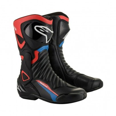 Cizme sport/touring Alpinestars SMX-6 V2 Honda Edition - Negru/Rosu/Albastru