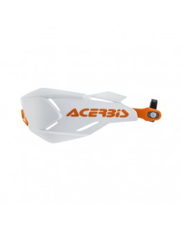 Set Handguard X-Factory cu structura din Aluminiu ACERBIS - Alb/Portocaliu